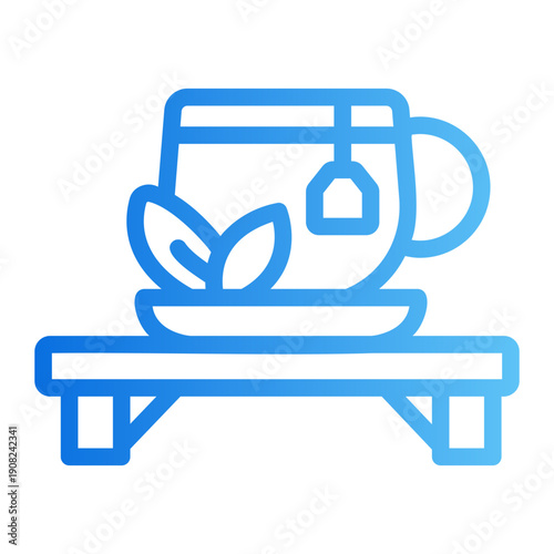 Herbal tea Line Gradient Icon