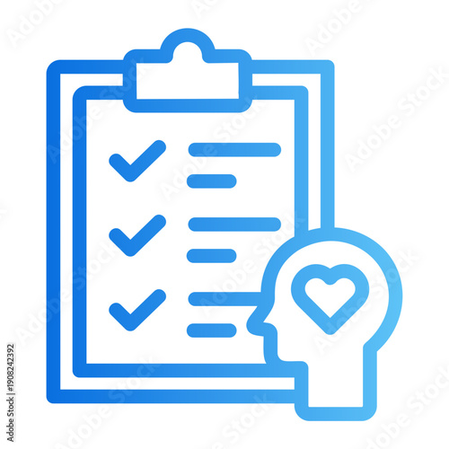 Self checklist Line Gradient Icon