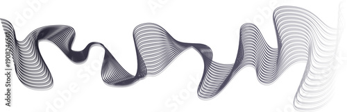 Waveform element. Digital curved dynamic flow icon