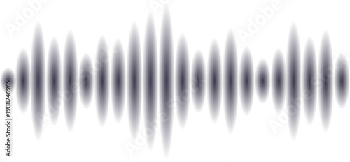 Voice message icon. Sound level pulse symbol