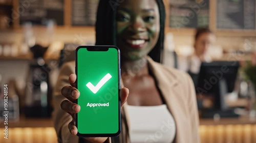 Wallpaper Mural Person Holding Smartphone with Glowing Digital Payment Interface, Mobile Banking and Fintech Transaction Concept, Cashless Payment and Secure Financial Technology, Cinematic 4K Video Torontodigital.ca