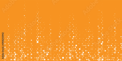Bright orange pop art background with comic dot pattern, soft color transition, classic halftone style, EPS10 vector