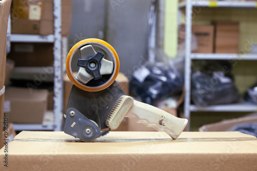 Packaging Tape Dispenser Close Up