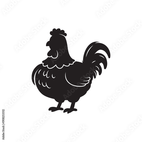 Chicken hen silhouette icon