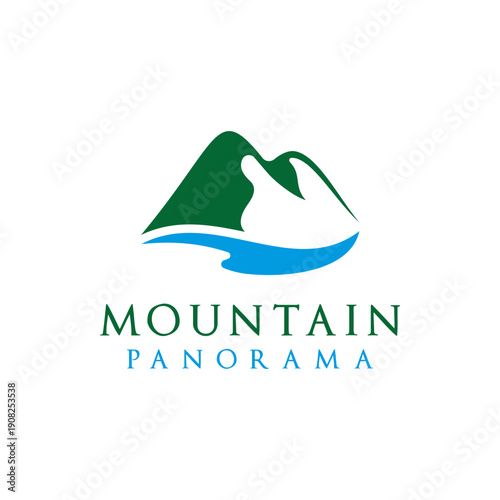 Mountain Peaks River logo design