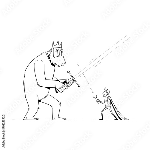 King Kong Fighting Superhero with Laser Sword