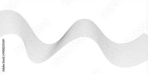 Abstract wave element for design. Digital frequency track equalizer. Stylized line art background.