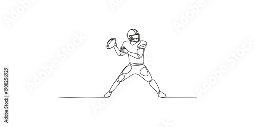 Continuous one line drawing of Baseball player in mid-pitch action with focused intensity and dynamic posture