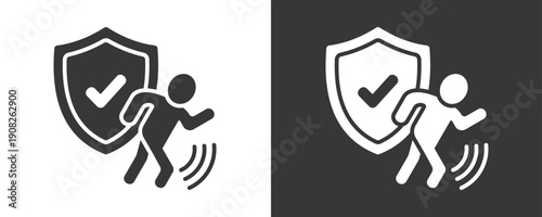 Perimeter Icon Set Vector Collection Isolated In Black And White