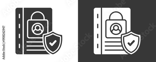 Access Granted Icon Set Vector Collection Isolated In Black And White