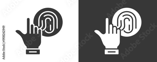 Biometric Icon Set Vector Collection Isolated In Black And White