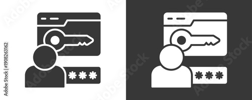 Authorization Icon Set Vector Collection Isolated In Black And White