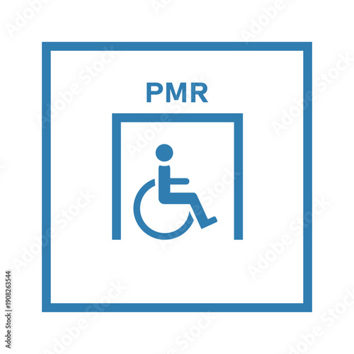PMR Accessible Entrance Sign for Persons with Reduced Mobility
