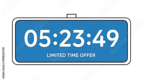 23:49 with limited time offer on a digital clock