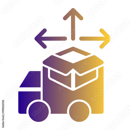 Systematic process of making products available to consumers through channels (Solid Gradient Style)