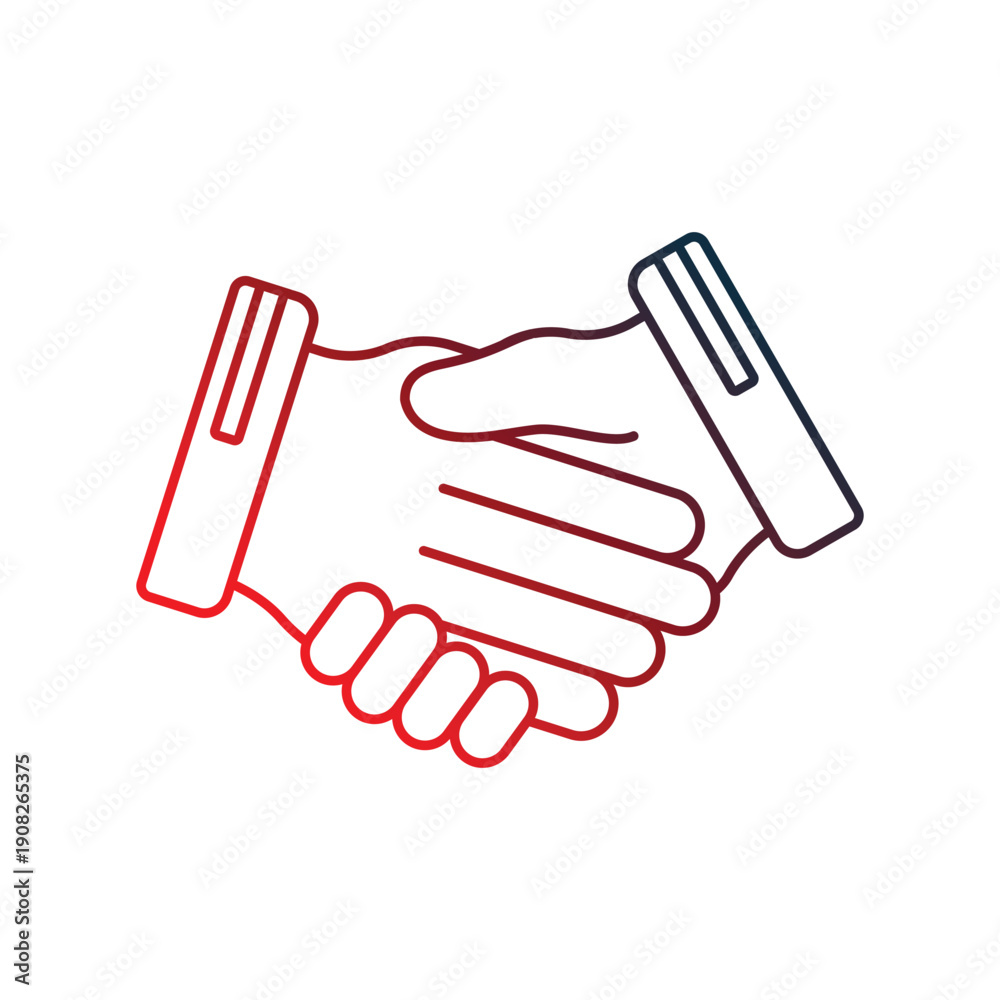 Obraz premium Handshake icon with white background vector stock illustration