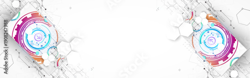 Abstract technology background. Communication concept, futuristic digital innovation background. Vector illustration