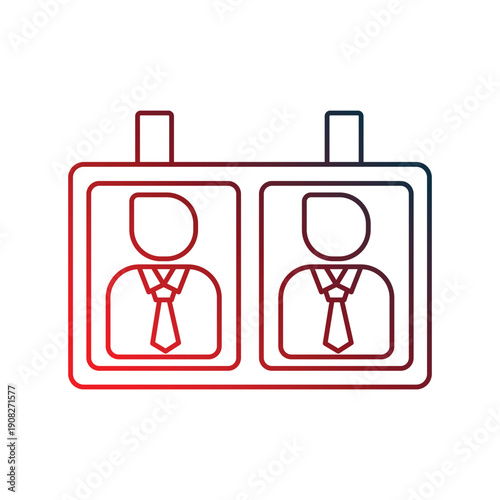 Candidates icon with white background vector stock illustration