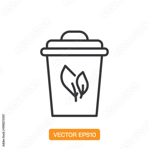  Trash Icons. Thin Line Symbol Elements Collection.