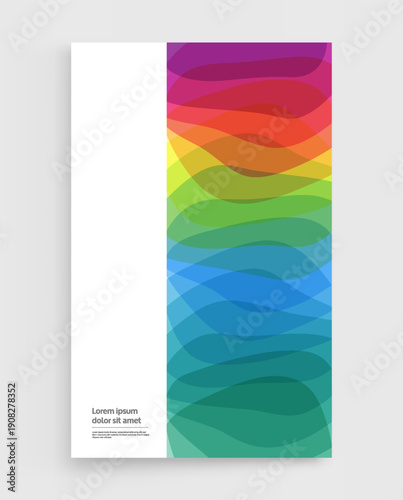 Abstract wavy background. Dynamic effect. Brochure cover design template. Vector for poster, flyer, album, magazine or banner.