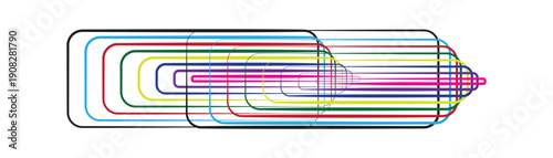 Dynamic Multicolored Abstract Path Illustration