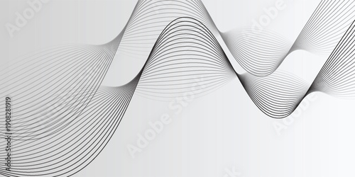 Abstract vector background with black wavy lines. EPS10