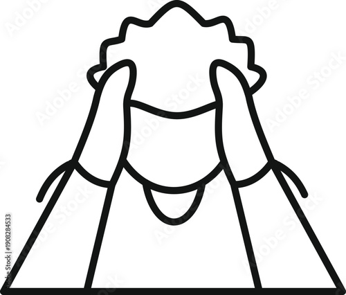 Person feeling headache or migraine due to stress and burnout