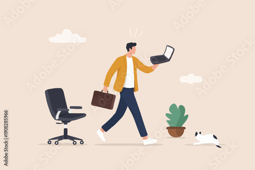 Working Man With Laptop