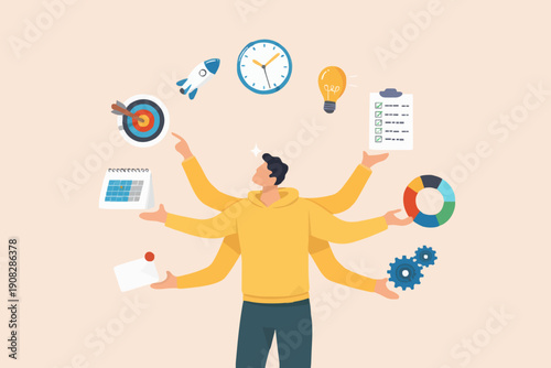 Person with Many Tasks