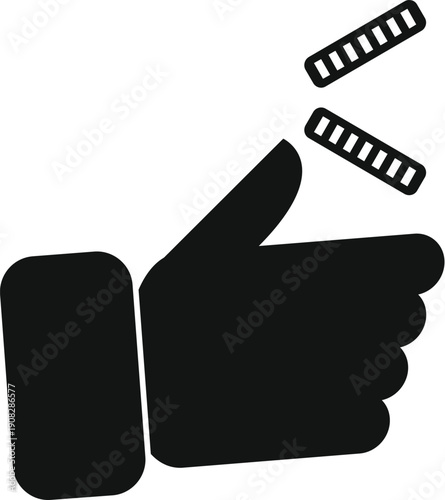 Hand flipping coins for a quick decision or randomized selection icon