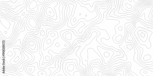Black and white lines seamless Topographic map patterns, topography line map. Vintage outdoors style. The stylized height of the topographic map contour in lines and contours isolated on transparent.