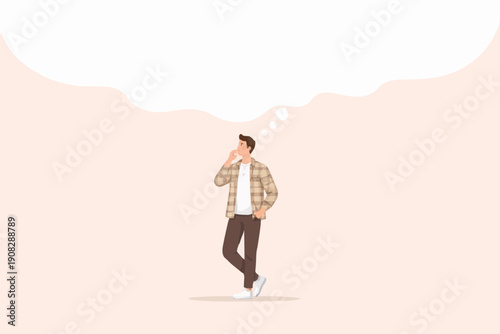 Thinking Man With Bubble