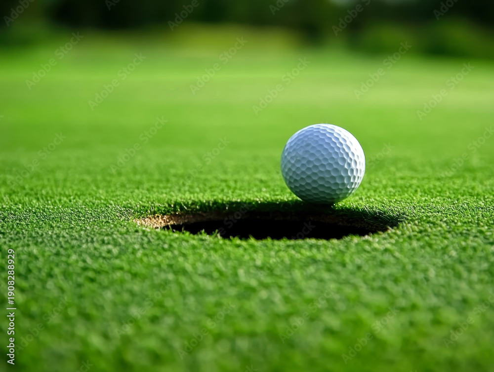 custom made wallpaper toronto digitalGolf ball on the green. golf ball on lip of cup