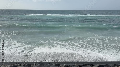 waves on the beach of Portici
