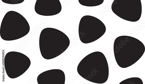 Black and white abstract pattern with irregular shapes design