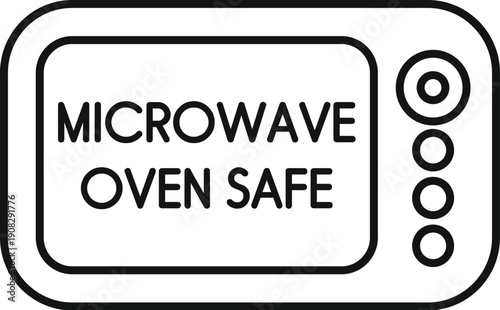 Microwave oven safe symbol ensuring food container suitability