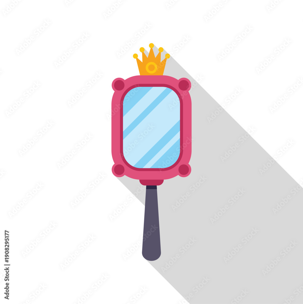 Obraz premium Hand mirror representing concepts of princess royalty, magic, and fairytale vanity