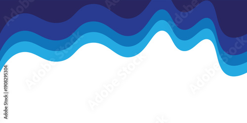 Sea waves layered vector background illustration and sea beach vector illustration modern