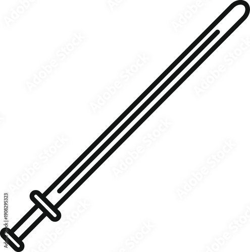 Police baton icon representing law enforcement and security equipment