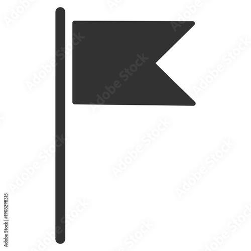 Location flag marker icon for map navigation and destination point, vector illustration on transparent background