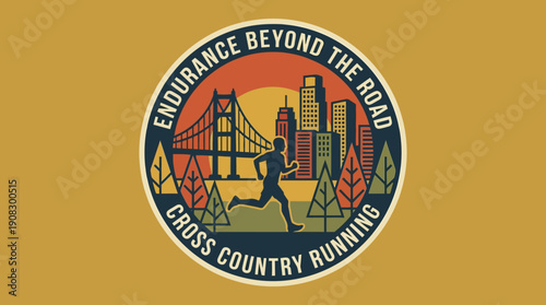 Cross Country Running Endurance Beyond The Road With Cityscape And Trees