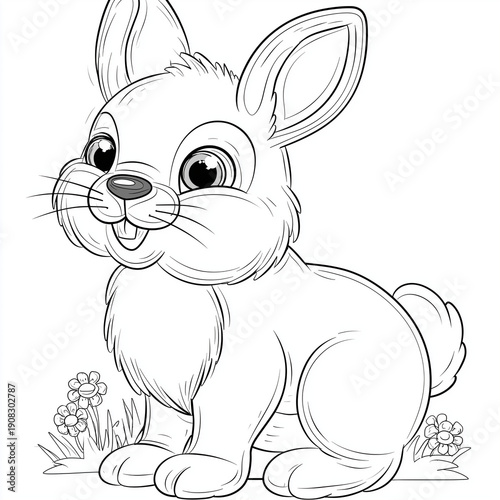 Cute Spring Coloring Page for Preschool Kids
Simple Cartoon Coloring Book Page for Children