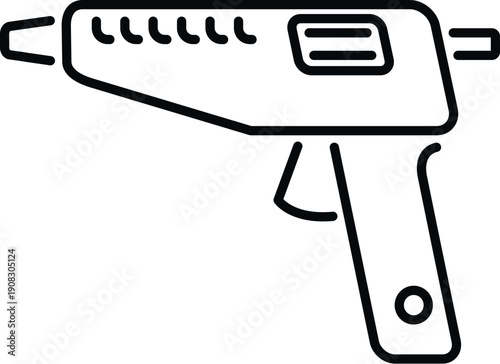 Glue gun icon representing diy, crafting, and repair equipment