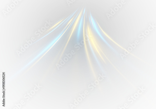 Flowing lines of light move fast across the futuristic road with neon beams.