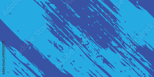 Abstract Blue Grunge Texture with High Contrast Cyan Splatters
