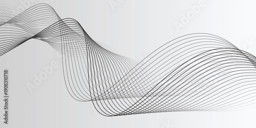 Abstract vector background with black wavy lines. EPS10