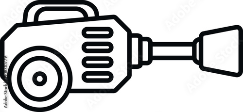 Pressure washer icon representing powerful outdoor cleaning with water spray