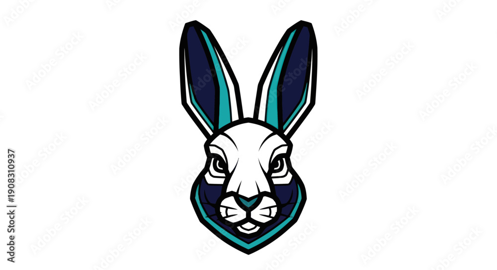 Obraz premium Rabbit head mascot logo design