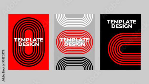Red and Black Modern Abstract Story Template Set