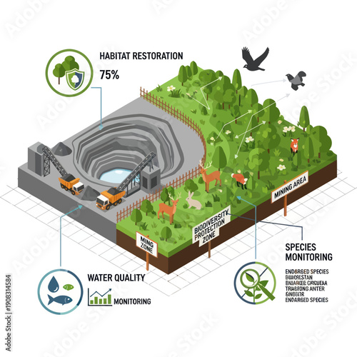 Ecological Restoration Project with Habitat Renewal and Species Monitoring.